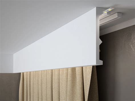 Maskownica karnisza QL056T biała wym. 200 x 5.5 x 17.9 cm, z PolyForce ...