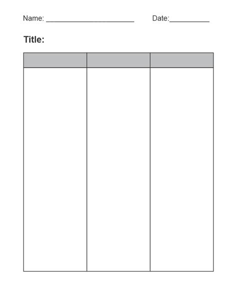 Blank Table Chart 的图像结果