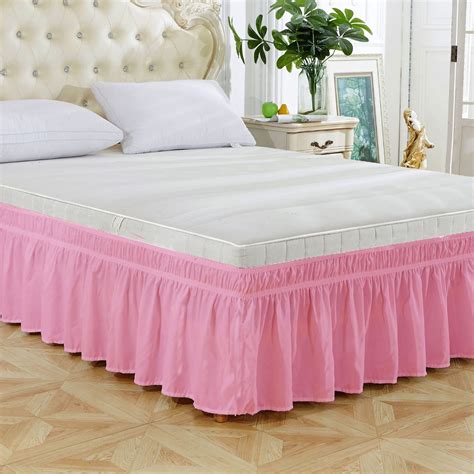 XMMSWDLA Wrap Around Bed Skirts with Split Corners for Queen Beds 15 ...