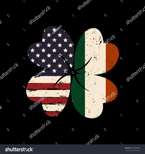 Irish American Flag Vector Illustration Stock Vector (Royalty Free ...