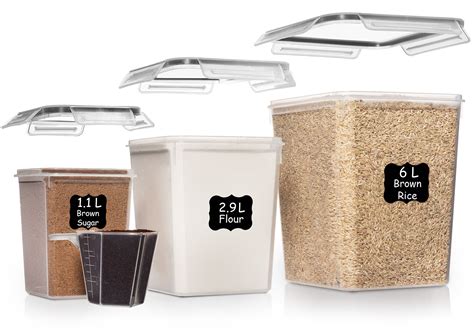 Airtight Cereal Containers Set With Lids For Storage | Shazo | Shazo