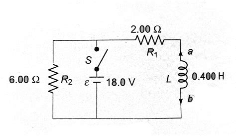 In Fig. the switch is closed and steady-state conditions are ...