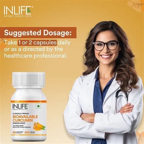 Inlife Bioavailable Curcumin Supplement | 600mg | 60 Veg. Capsules ...