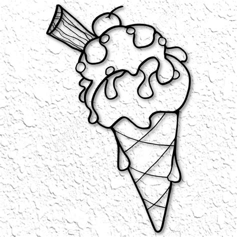 STL file ice cream cone sundae wall art ice cream wall decor・Model to ...
