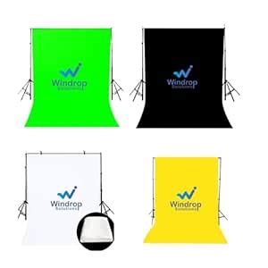 Windrop Solutions Combo of 4 Background Photo Video Studio Back Drop 8 ...
