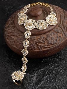 AVIKSHA CREATIONS Mother of Pearl Cubic Zirconia Gold-plated Ring ...