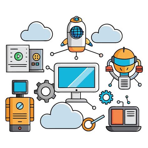 Technology Cartoon Background 的图像结果