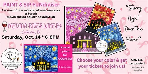 Public FUNdraiser! STARRY NIGHT ALAMO @ Medina River Winery (Breast ...