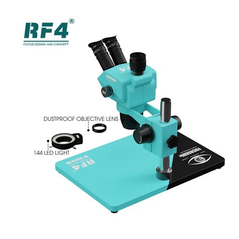 RF4 RF-6565 PRO 6.5-65X SYNCHRONOUS ZOOM TRINOCULAR STEREO MICROSCOPE ...