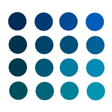 Blue procrete color palette illustrator and photoshop color palette hex codes color swatches ...
