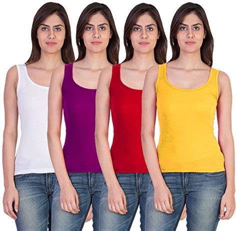 17Hills Combo of 4 Tank Top Vest Camisole Sando for Women Multi Color ...