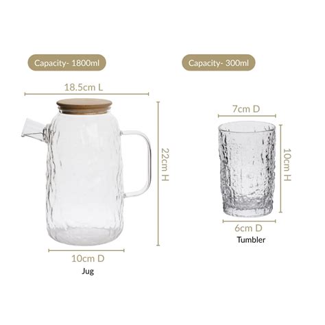 Abstract Textured Jug And Glass Set Of 7 Online - Premium Jug Set ...