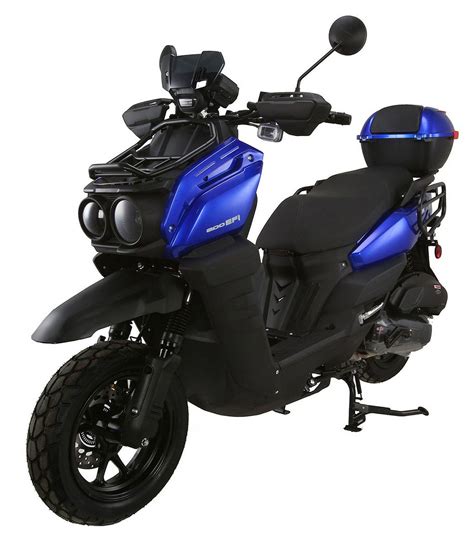 HHH Adult Gas Moped - Vitacci TANK 200 EFI Scooter, Fully Automatic with Matching Rear Trunk ...