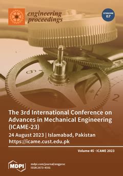 Engineering Proceedings | ICAME 2023 - Browse Articles