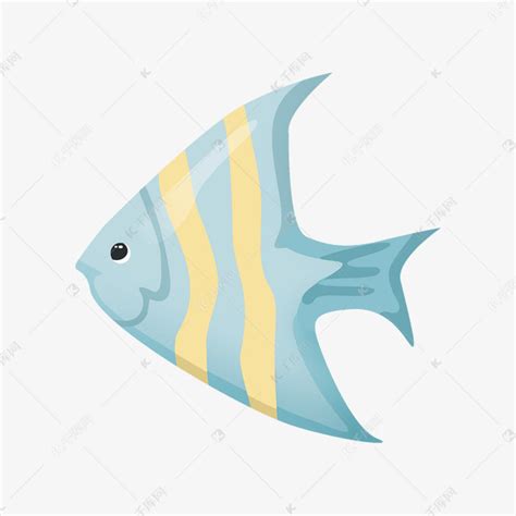 黄色蓝色三角鱼素材图片免费下载-千库网