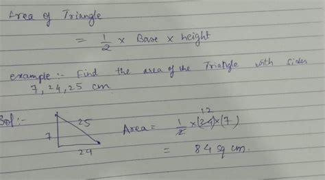 Triangular area formula - Brainly.in