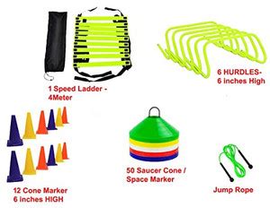 TruBiology speed ladder,hurdles,cone & space marker,jump rope Football ...