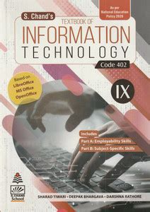 Cbse Information Technology Class 9 Code 402 S. Chand School Books: Buy ...