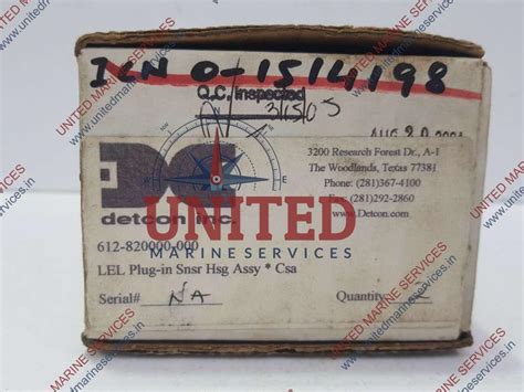 DETCON GAS SENSOR HOUSING A10917611 612-820000-000 | United Marine Services