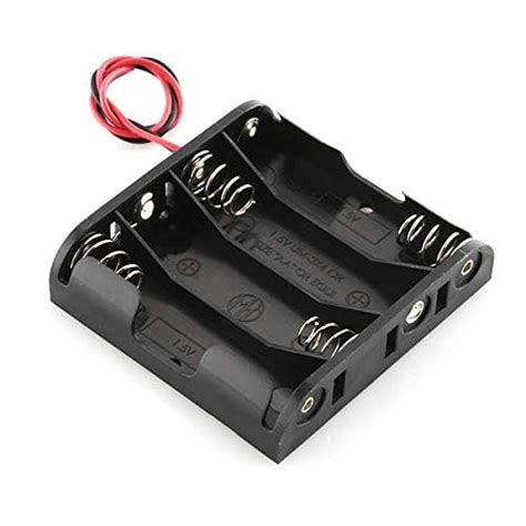 Ds Robotics® Single Side 4 Cell AA Battery Holder, 4x 3.7V AA Battery ...