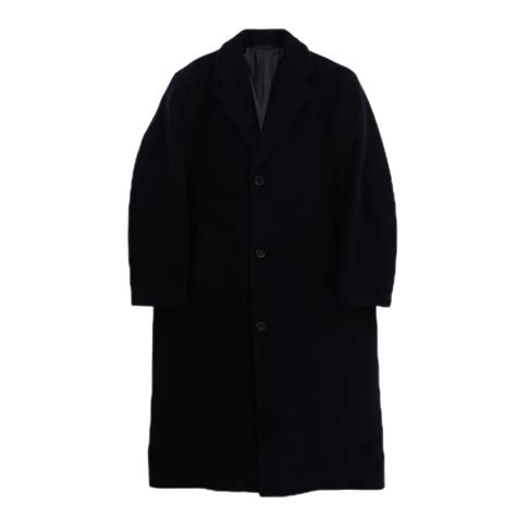 【FIFTY-FIFTY】1990s vintage HUGO BOSS stand collar wool chester coat ...