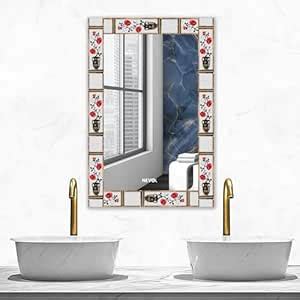 Buy NEVEX Rectengalr CNC Polish Finishing Mirror 12x18 Inch Wall Mirror ...