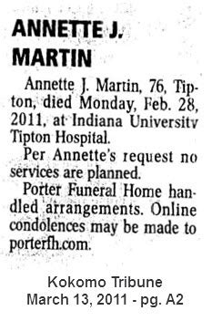 2011 Kokomo Tribune Obituaries - Kokomo, In