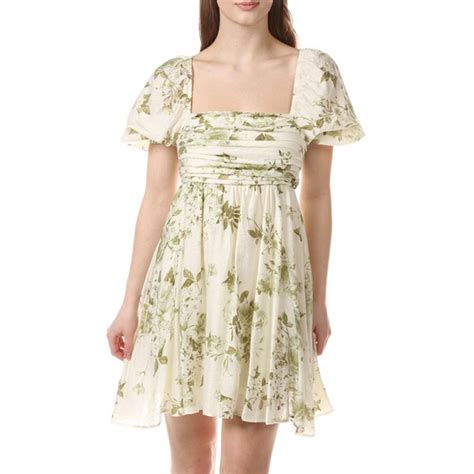 Blu Pepper Pleated Floral Skater Dress (Juniors) at Von Maur