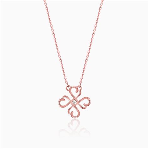 Rose Gold Clover Necklace – GIVA