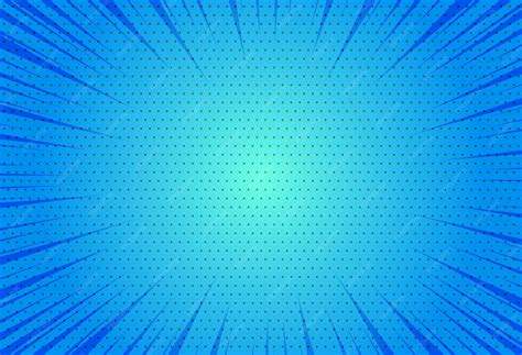 Comic sun is shining on a blue background | Premium Vector