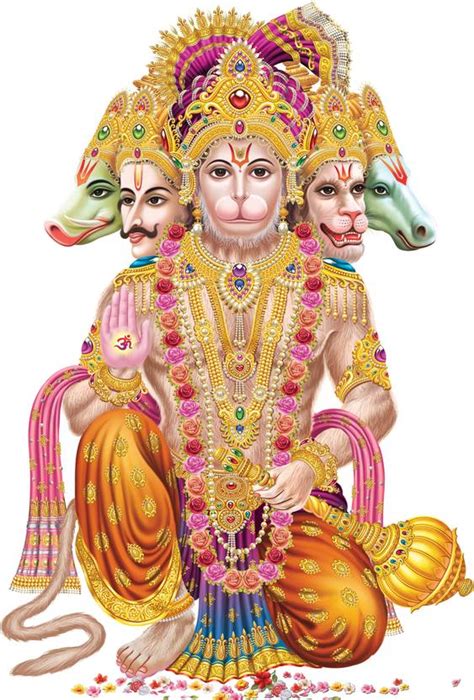 SRD panchmukhi hanumanji hd VINYL Extra Large Self Adhesive Sticker ...