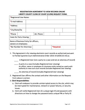 Fillable Online LIBERTY COUNTY CLERK OF COURT (CLERK) REQUEST FORM: Fax ...