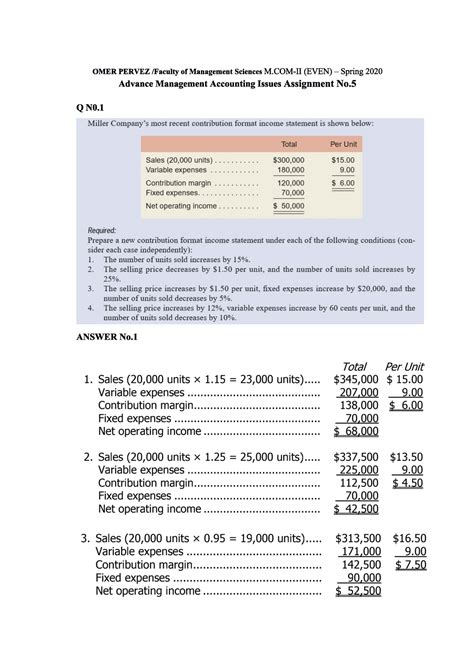 Image result for Management Accounting Assignment 2 Unit 5