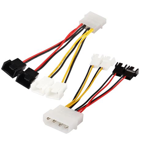 PNGKNYOCN 4-Pin Molex to 4 x 4 Pin Fan Connector Cable (Power 4 Fans ...