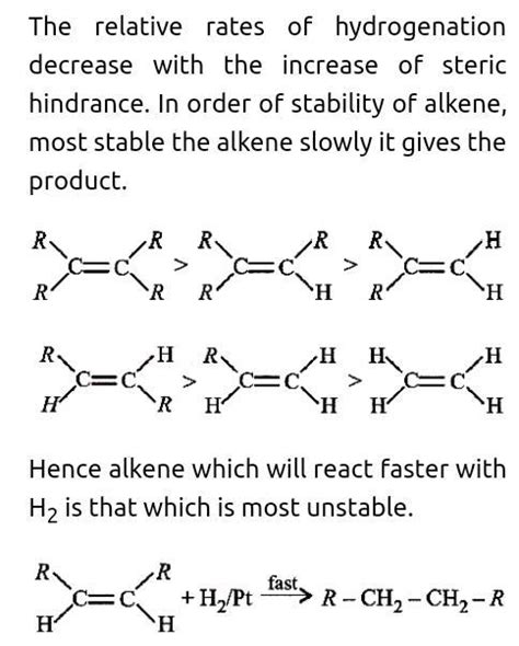 Which of the following alkenes will react fastest with H2 under ...