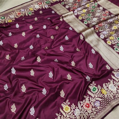 Brown Color Pure Katan Silk Handwoven Banarasi Saree – Banarasi Shagun