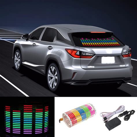 Car Sticker Music Rhythm LED Light Lamp Colorful Flash Sound Activated ...