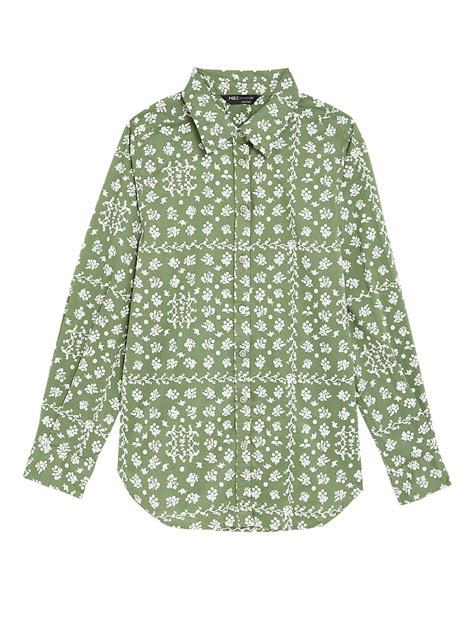 Buy Pure Cotton Printed Collared Shirt at Marks & Spencer