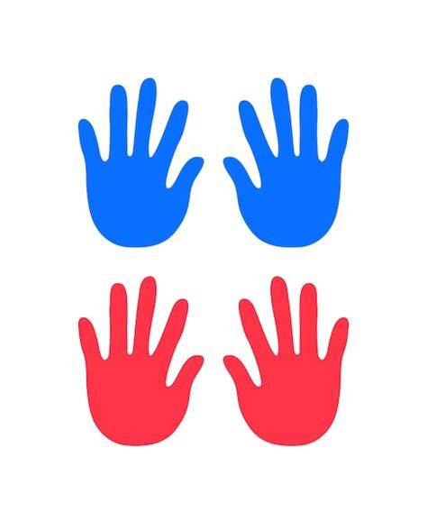 Hands palms print set1 | Premium Vector