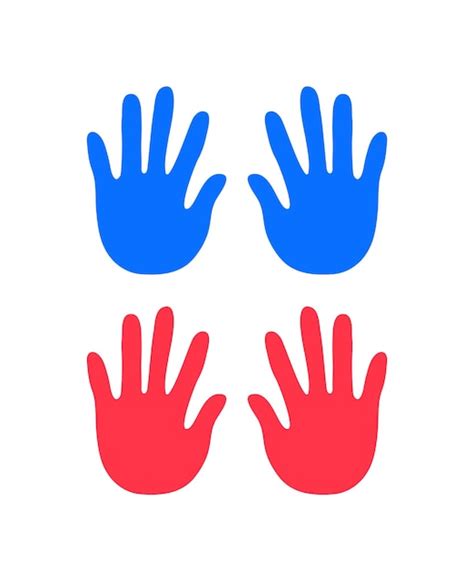 Hands palms print set1 | Premium Vector