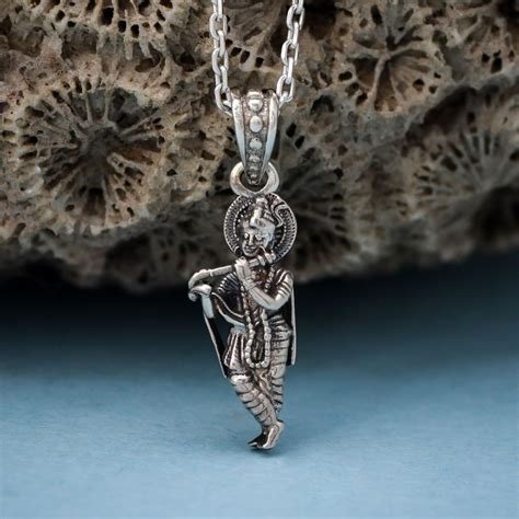 Silver Shree Krishna Pendant – Divine Grace in Sterling Silver – 925 silver