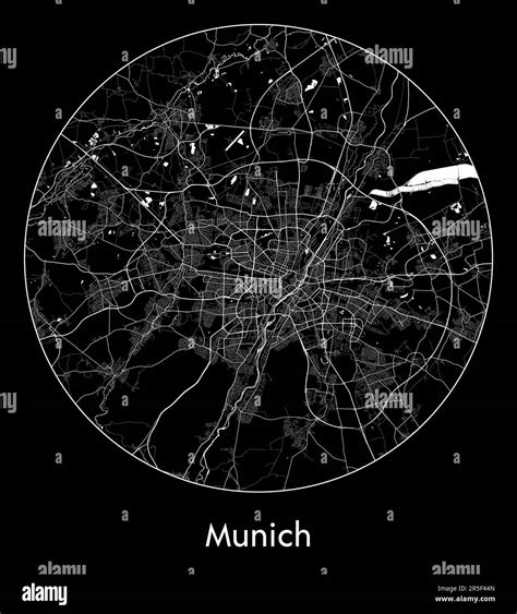City Map Munich Germany Europe vector illustration Stock Vector Image ...