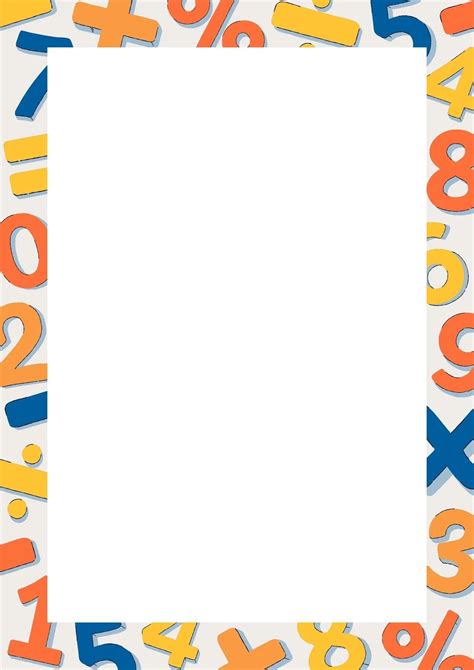 Image result for Color Border for Math Assignment