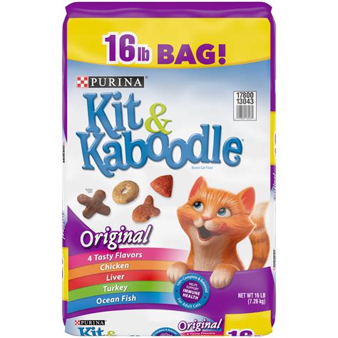 Purina Kit & Kaboodle Dry Cat Food, Original, 16 lb. Bag - Walmart.com