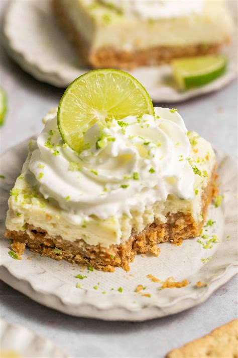 Healthy Key Lime Pie Bars - Oh Snap Macros