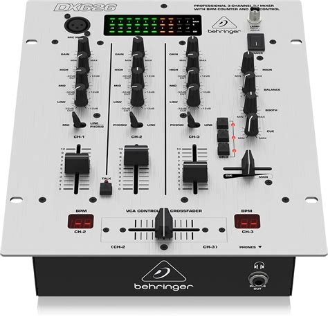 Behringer DX626 DJ Mixer, XLR Connection, (3 Channels), Black & White ...