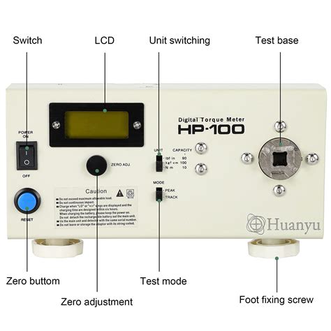 Buy Huanyu Digital Torque Meter HP-100 Torque Gauge Portable Torsion ...