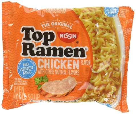 Buy Nissin Top Ramen Noodle Soup Chicken Flavor 3 Ounce Packages - 5 ...