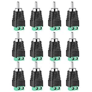 Iskueal RCA Plugs for Speaker Wire, RCA to AV Screw Terminal Connector ...
