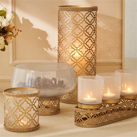 Buy Rylee Glass Cut Work Multi T-Light Holders from Home Centre at just ...